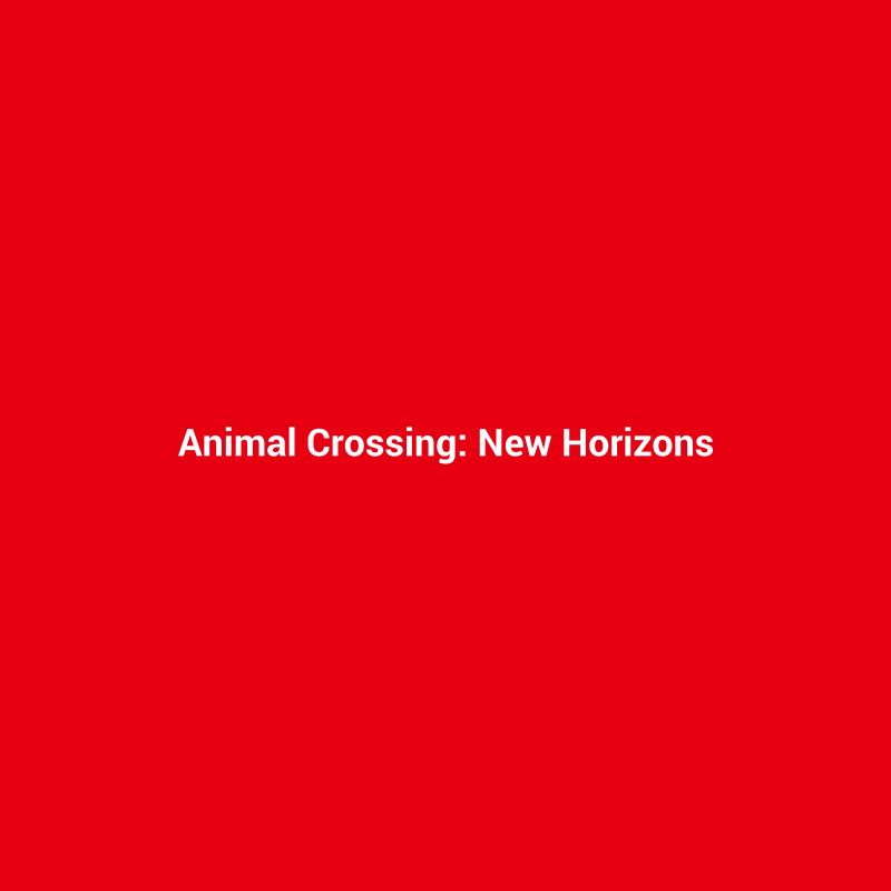 animal crossing: new horizons