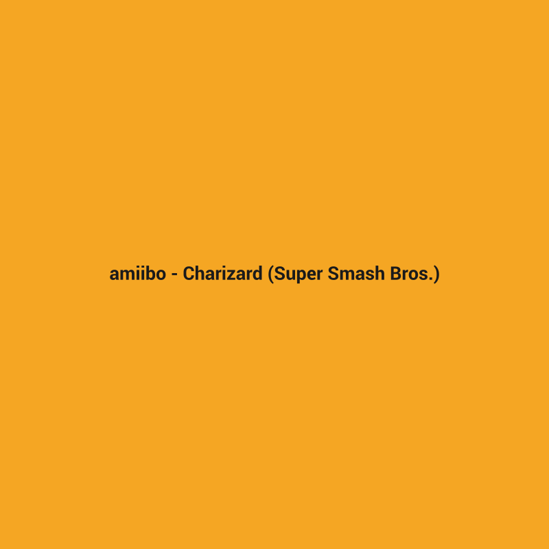 amiibo - charizard (super smash bros.)